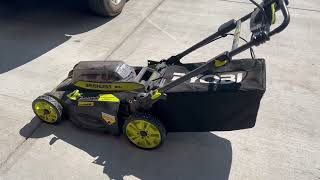 Must see review for this electric lawn mower, Ryobi RY40190 40 Volt Brushless Lithium Ion Cordless