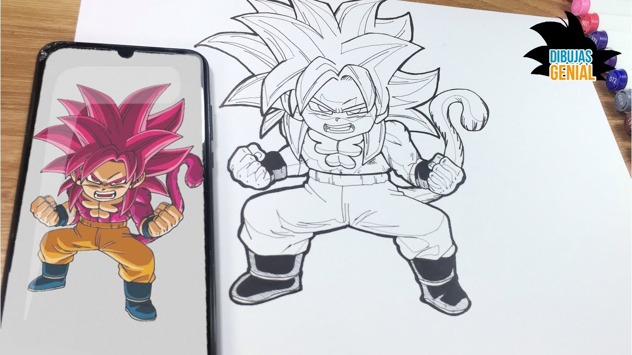How to Draw Goku SSJ4 from Dragon Ball DAIMA | Step by Step - YouTube