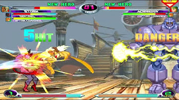 Marvel vs. Capcom 2 - Storm, Sentinel, Captain Commando vs. Felicia, Morrigan, Captain Commando