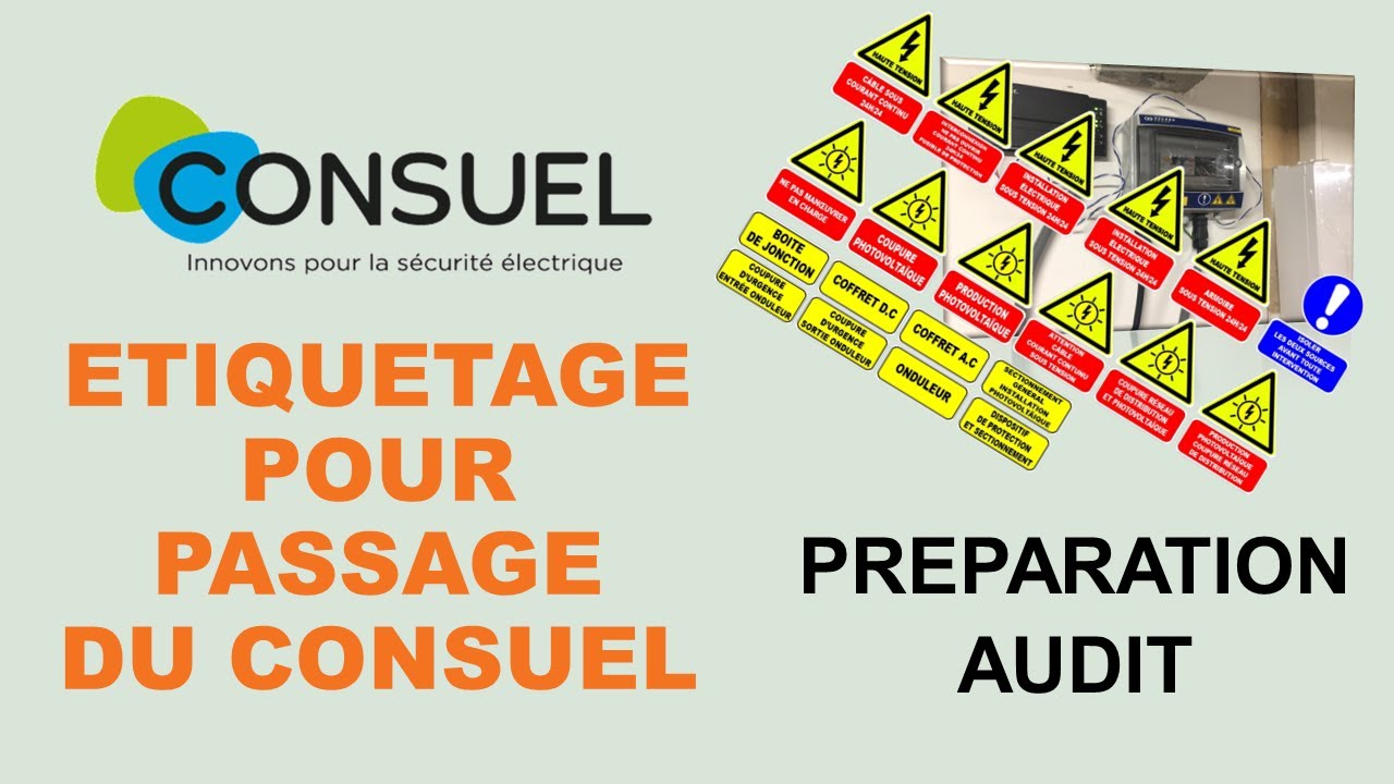 Installation of labels for the passage of the Consuel (French