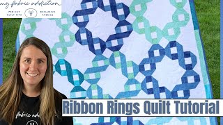 Ribbon Rings Quilt Tutorial | Easy Pre-Cut Quilt Kit with Riley Blake Basics | My Fabric Addiction