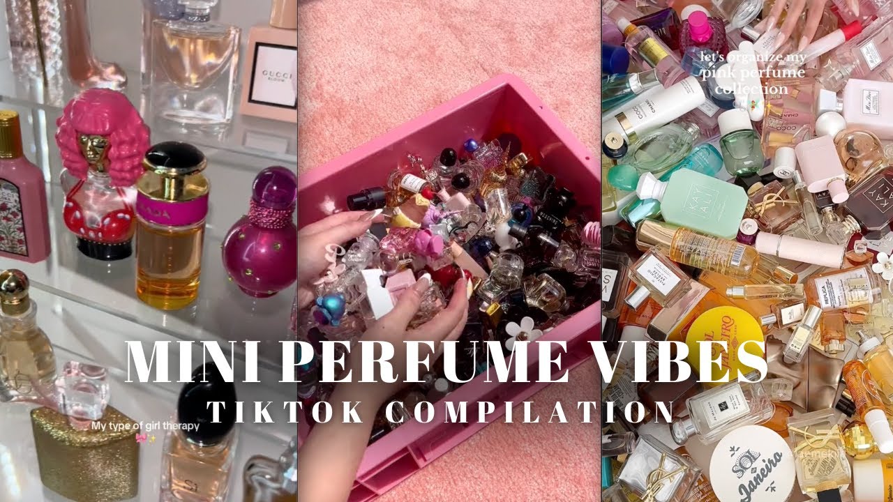 Aesthetic Mini Perfume Collection Tiktok ASMR Organizing 💋 🎀 | TikTok ...
