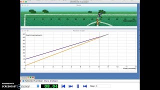 Dash #2 - Fatima vs. Clara - SimCalc Math Worlds screenshot 2