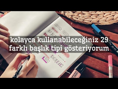 kolayca kullanabileceğiniz 29 farklı başlık tipi gösteriyorum