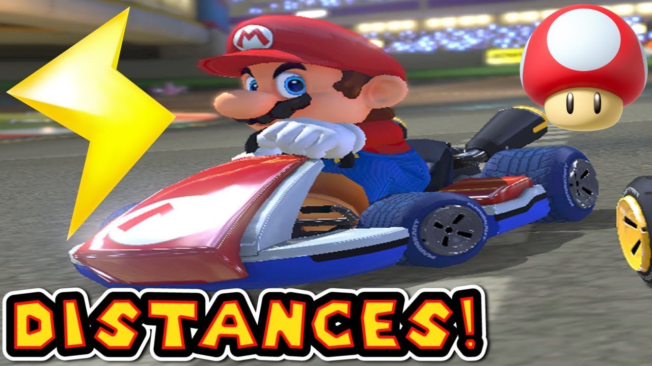 Mario Kart 8 Deluxe Lightning Bolt Distances Mushroom Cup YouTube