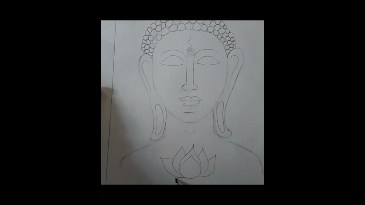 Lord Buddha, Drawing by Bhavya Bathla | Artmajeur