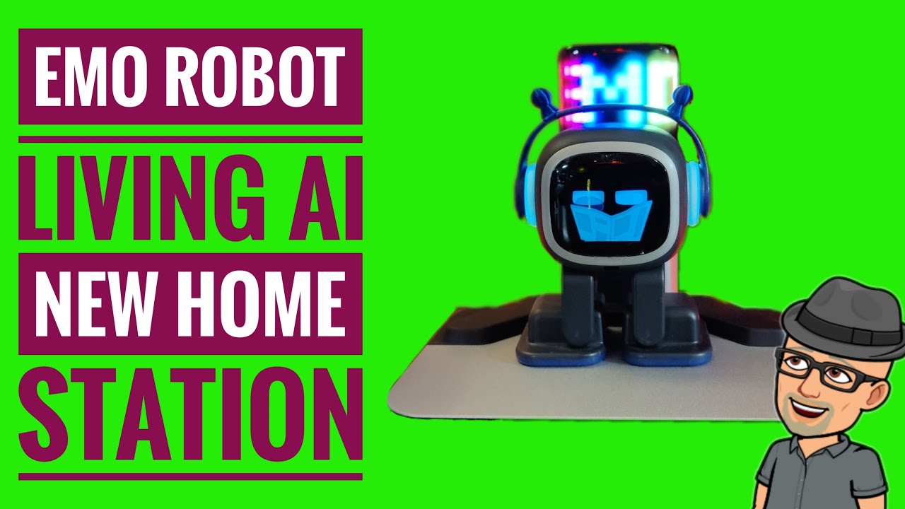 EMO Go Home Robot, AI Desktop Pet with Charging Dock, Living.AI