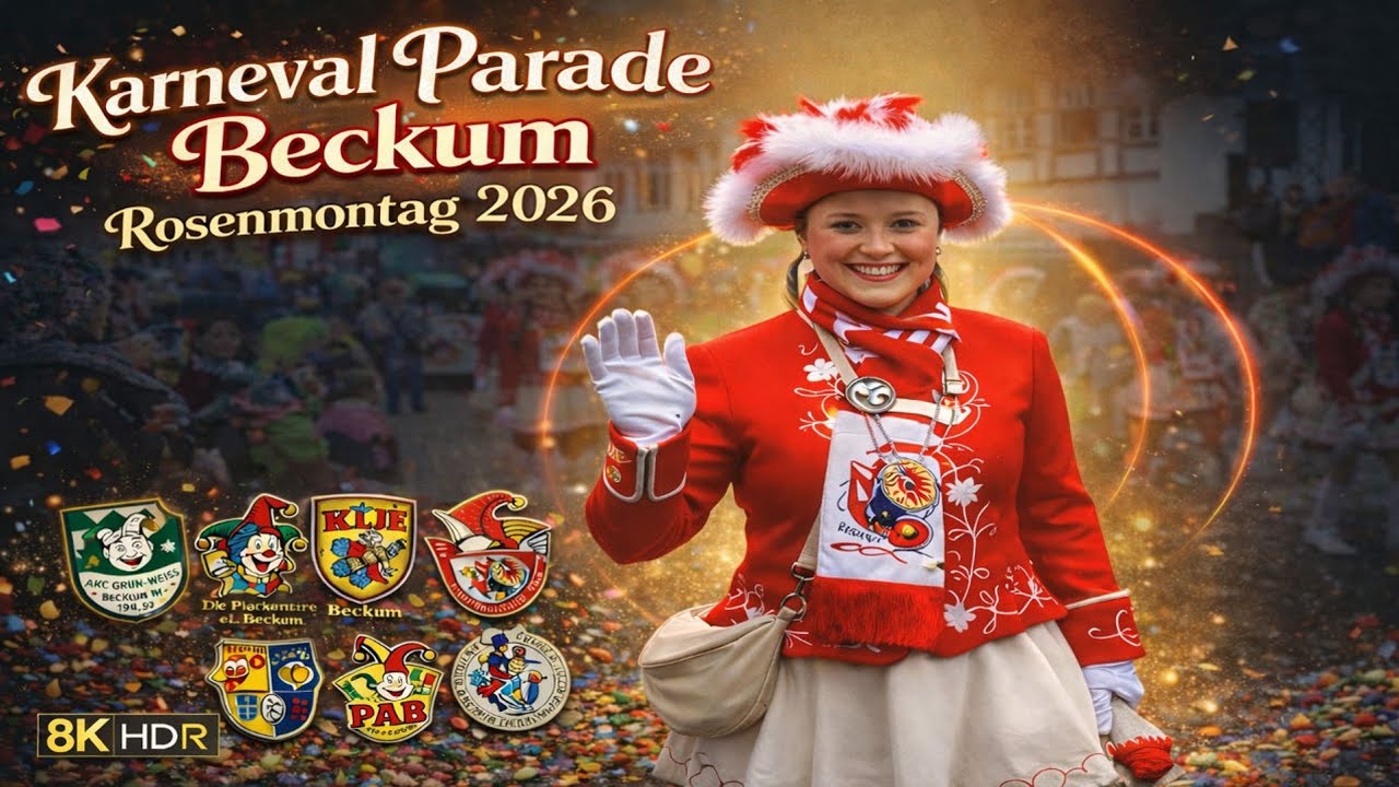 Rosenmontag Carnival 2026 in Beckum 🇩🇪 | Germany’s Craziest Parade in 8K! 🎭🔥
