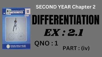 2nd Year mathematics Ch 2 || Exercise 2.1 Question no 1 part 4 ||