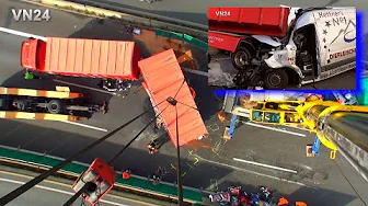 VN24 - Transporter crashes into truck (part2) - the entire recovery