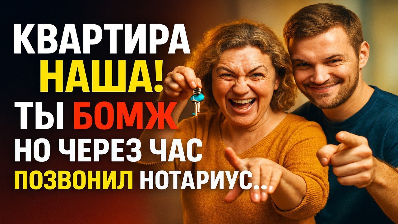 «Квартиру маме переписали! Ты теперь бомж!» — ликовали они. Но нотариус позвонил через час...