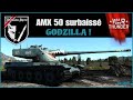 War thunder tanks  amx 50 surbaiss godzilla 