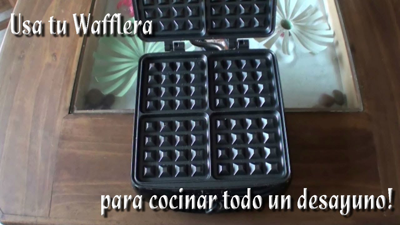 Como utilizar su wafflera para hacer un desayuno completo - YouTube