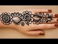 Arabic Mehndi Design Back Hand | Beautiful Flower Pattern