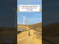 Man Skips Rope with a Windmill’s Shadow 🌬️✨: #Creativity #Inspiration #Art ##ViralVideo