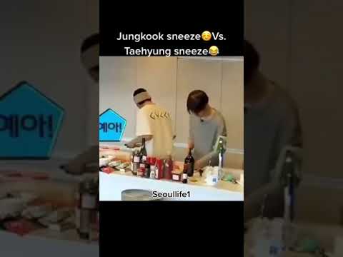 Jungkook Sneeze vs Taehyung Sneeze 🤣