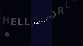 Wavy HELLO WORLD Animation #dynamicconcept #htmlcss #animation #web