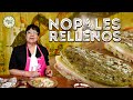 Riquísimos NOPALES RELLENOS de QUESO Y RAJAS