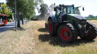 Fendt Vario 936 Traktor mit Claas Quadrant 3200 macht XXL Heuballen (HD)