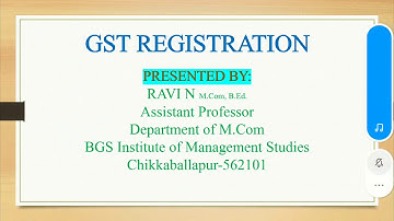 GST Registration (M.Com#1) GST