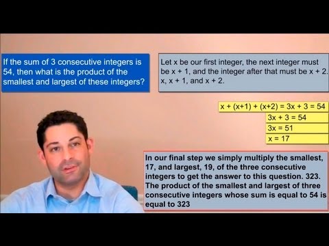Consecutive Integers Question (Easy Difficulty)