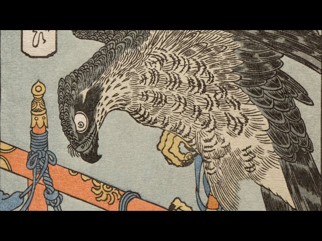 Japanese Woodblock Printmaking - An Ukiyo-e Falcon class=