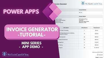 PowerApps Invoice Generator which automatically creates PDF invoice - App Demo / Overview