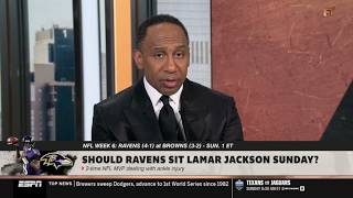 Full FIRST TAKE | Stephen A. Smith on Ravens vs. Browns game: Lamar should sit but Puka should play Guide