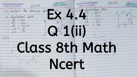 Ex 4.4, Q 1(ii), Chapter 4, Practical Geometry, Class 8th Math, Ncert