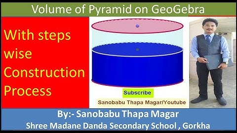 Volume of cylinder on GeoGebra