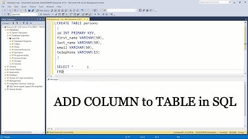 How to ADD COLUMN to table in SQL
