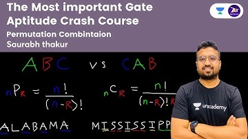 The Most important Gate Aptitude Crash Course I Permutation Combination | By Saurabh Thakur