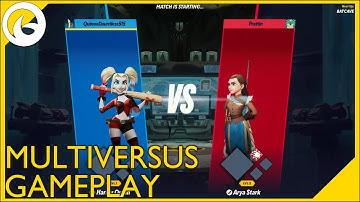 Multiversus Gameplay - Harley Quinn vs Arya Stark