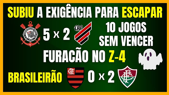 BRASILEIRÃO | SUBIU A EXIGÊNCIA PARA ESCAPAR | FURACÃO NO Z-4 | CORINTHIANS ATROPELA