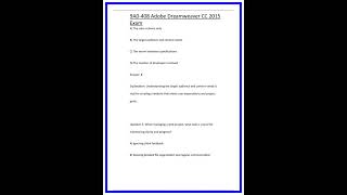 9A0408 Adobe Dreamweaver CC 2015 Exam 636x882