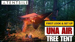 NEW Tentsile Una Air tree tent. First look and set up. Camping in the trees.