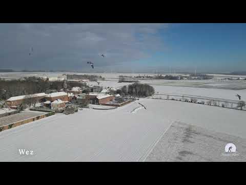 Brunehaut, vue d'en haut - Superbe vidéo des villages enneigés de Brunehaut - Janvier 2024