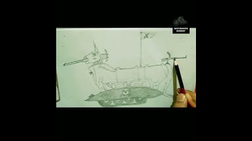 how to draw military horse easy way