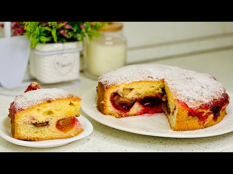 НЕВЕРОЯТНО ВКУСНЫЙ СЛИВОВЫЙ ПИРОГ! Простой и быстрый рецепт, без кефира и молока.