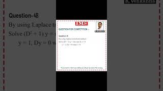 Q.48 IMS (Institute of Mathematical Sciences) New Delhi #ias #education #ifos #maths #upsc #exam