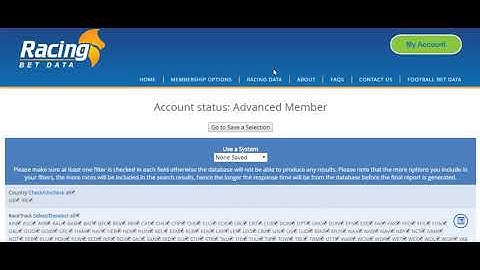 Create a betting system with Racing-Bet-Data