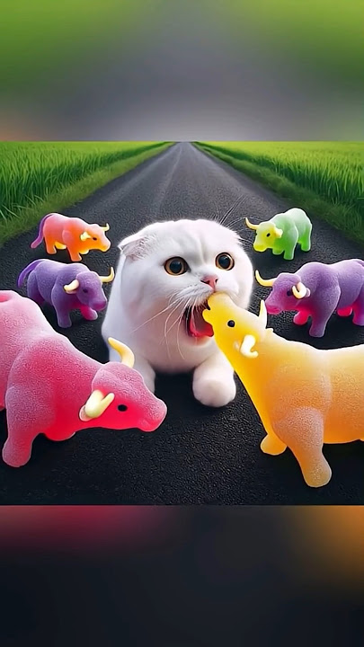 Gummy Badak Jadi Cemilan Kucing? Gak Masuk Akal! #funny #cat #cutecat
