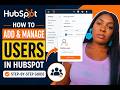 How to Add &amp; Manage Users in HubSpot (Step-by-Step Guide for Beginners 2026)
