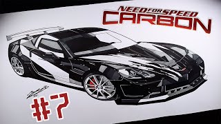 Need for Speed Carbon : Chevrolet Corvette C6 Drawing | Time Lapse