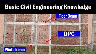 Basics Civil Engineering Knowledge for Plinth Beam , DPC , Tie Beam and Floor Beam