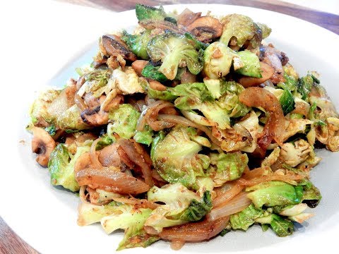 S1Ep84-Stir Fry Brussel Sprouts and Mushrooms with Sa Tsa Sauce 沙茶蘑菇炒球芽甘藍