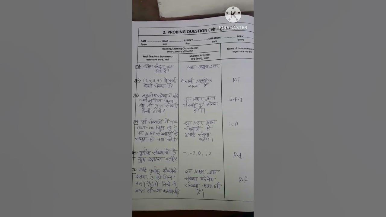 b-ed-microteaching-probing-skill-b-ed-lesson-plan-maths-shorts