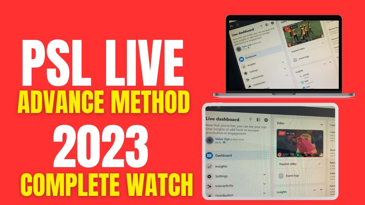 PSL LIVE STREAMING ADVANCE METHOD 2023 FOR ALL STREAMERS ON FACEBOOK