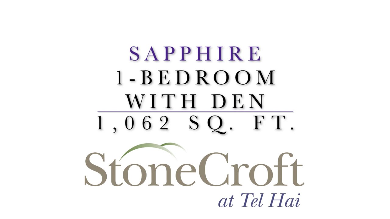 StoneCroft Apartment Tour Sapphire One Bedroom with Den YouTube