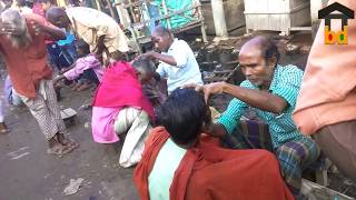 ►WOW!!! Street Barber of Bangladesh at (Deshi Bazar) II Hair Cutting in a Cheap Rate